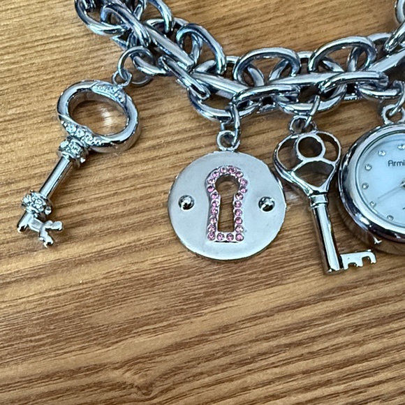 Silver Tone Charms Bracelet with Keys and Locks - Picture 4 of 4